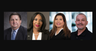 Pictured (left to right): Tom Lambert, Metropolitan Transit Authority of Harris County, Houston, Tex. (Metro); Zandra Ford, HNTB; Diane Pena, WAGO; Bill Prevo, WAGO.