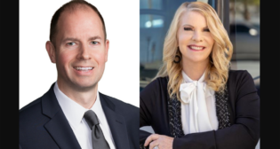 Pictured: Richard Sherman, ASLRRA; and Lauren Skiver, Transdev U.S.