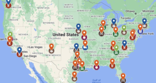 The USDOT selected five National, nine Regional and 20 Tier One UTCs (depicted on map) for research funding that “will help the next generation of transportation professionals make our roads, bridges, rail, shipping, and airspace safer, more innovative, and more efficient.”