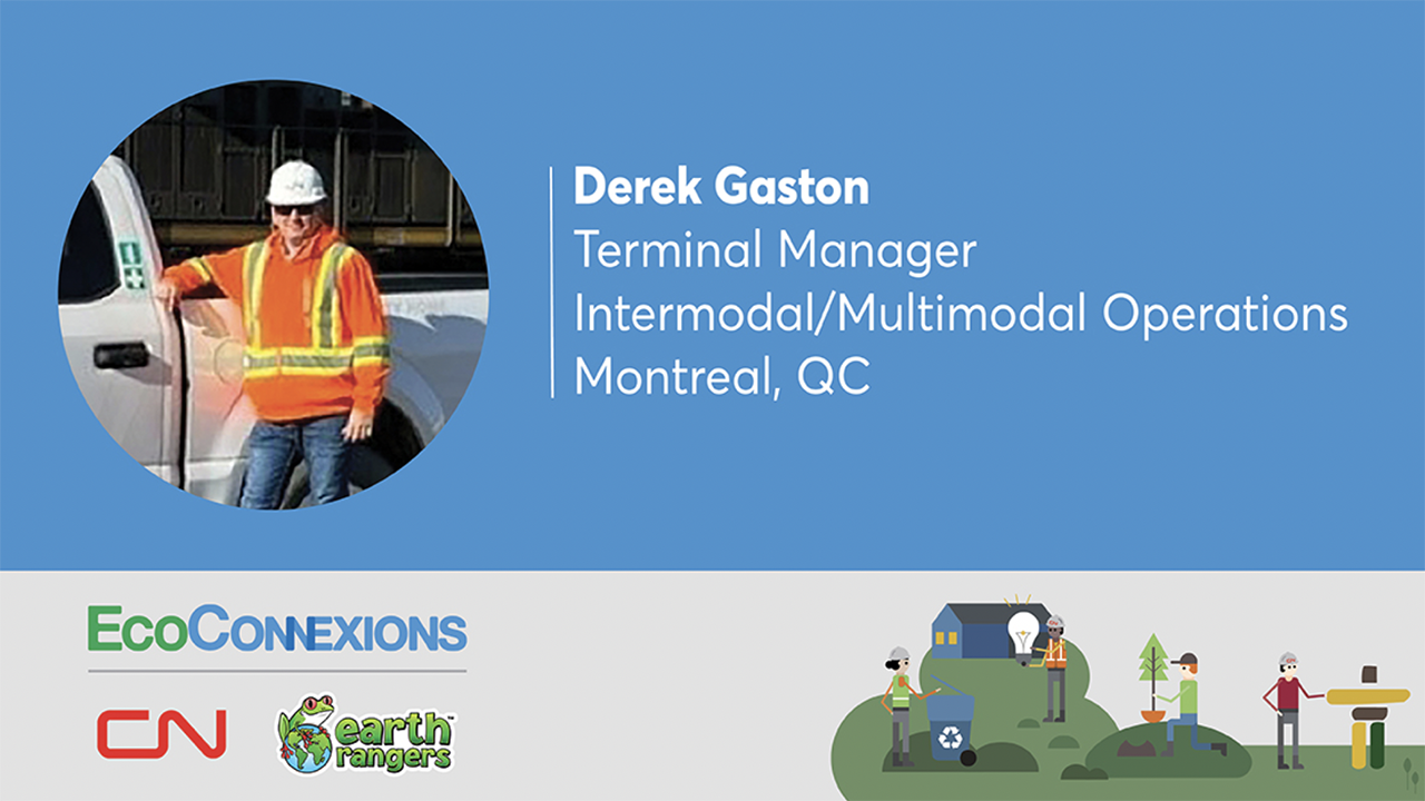 Derek Gaston, CN’s Terminal Manager, Intermodal/Multimodal Operations at Taschereau Yard, is leading a pilot project to retrofit light trucks to run on propane and gas to reduce emissions.