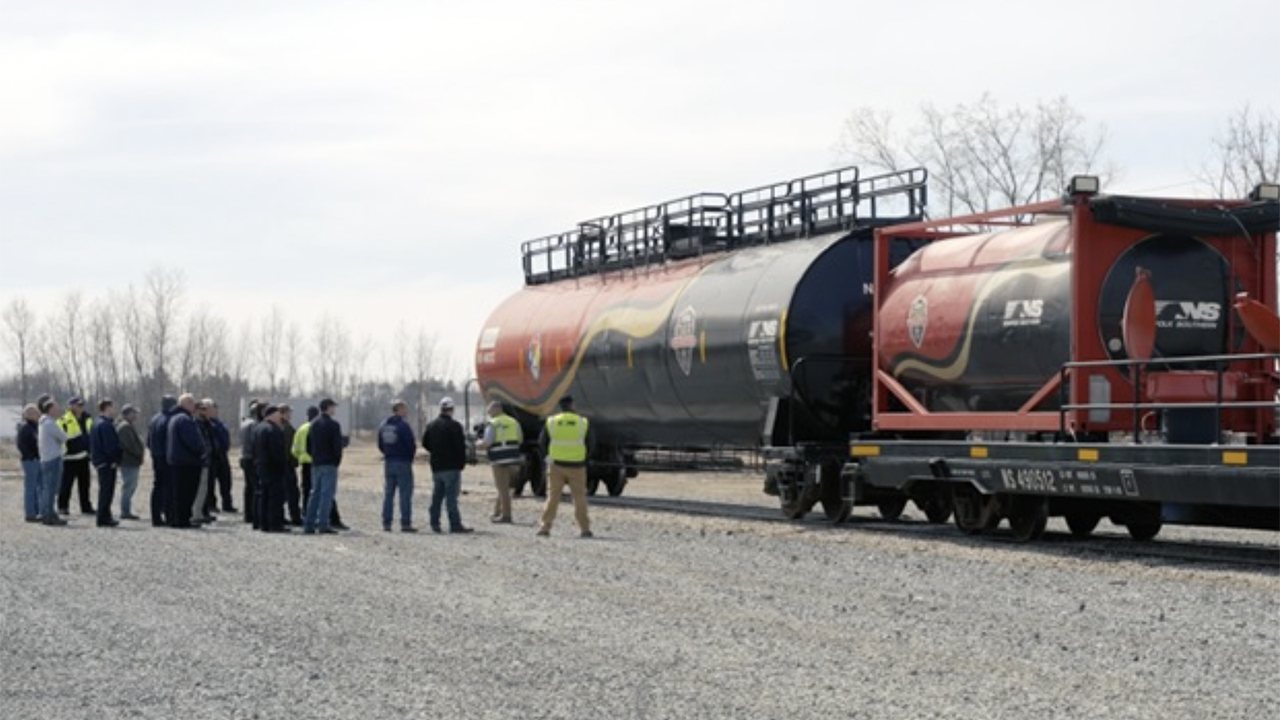 First responders from across Ohio, Pennsylvania and West Virginia gathered at Norfolk Southern’s Bellevue Yard for two weeks of safety training. (NS Photograph)
