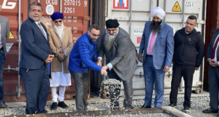 “Today’s funding will help Global Agriculture Trans-Loading purchase new container lifts, conveyor belt systems, bagging equipment, and more to move agricultural products faster and more efficiently, while strengthening supply chains in BC,” Minister of Transport Omar Alghabra reported via Twitter on March 17. (Photograph Courtesy of Alghabra, via Twitter)