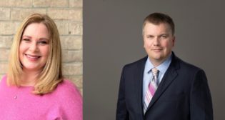 Koppers Senior Manager of Regulatory Affairs Leigh Ann Richardson (left) and Transdev Deputy General Counsel for Litigation Neal Krokosky (right).