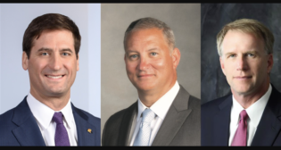 G&W’s Jack Hellmann (left), Michael Miller (center) and Mike Peters.