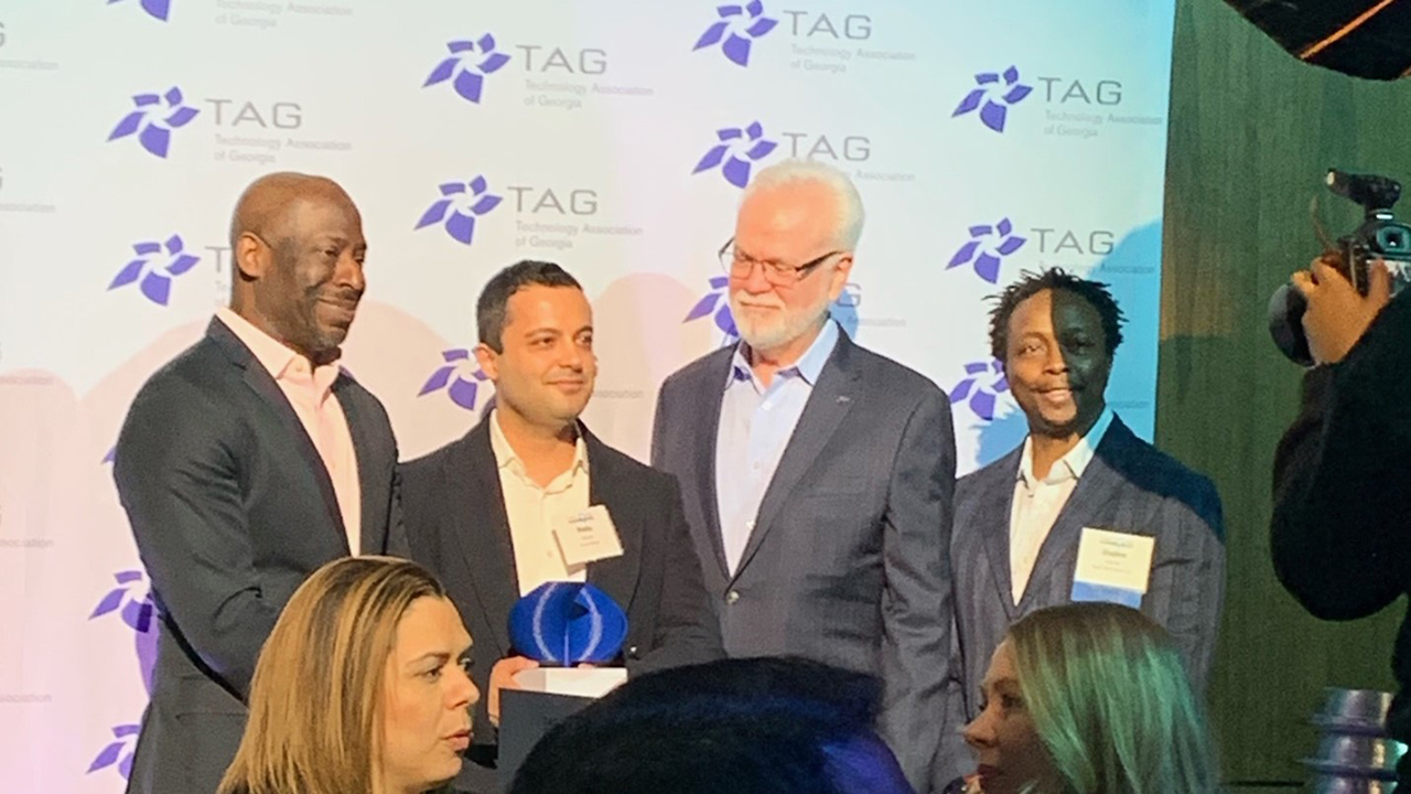 The Norfolk Southern Data Science and Engineering teams were presented with a 2023 Innovation-Driven Company award at the Technology Association of Georgia Technology Awards ceremony on March 29. (NS Photograph)