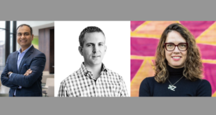 Left to Right: FourKites President Rocky Subramanian; Stantec Transportation Business Leader for North America Dave Sauve; and PTSI Transportation Product Manager of Route Learning System™ Em Hall.