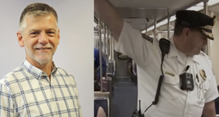 John Dowie, Chief Commercial and Sales Officer, Pandrol (left) and Charles “Chuck” Lawson, Police Chief, Southeastern Pennsylvania Transportation Authority.