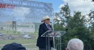Loram Technologies, Inc., hosted U.S. Rep. John Carter (R-Tex.; pictured) at a groundbreaking ceremony for its new Global Rail Campus in Georgetown, Tex. (Photograph Courtesy of REMSA and NRC)