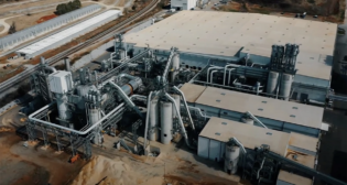 Kronospan later this year will begin construction of a new Oriented Strand Board (OSB) manufacturing plant on its 460-acre site in Oxford, Ala., which is served by Norfolk Southern. (Kronospan Photograph)