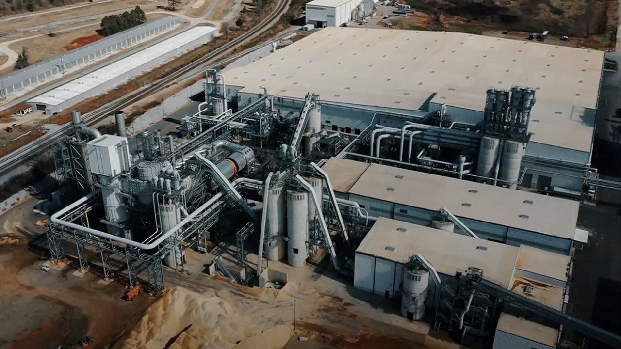 Kronospan later this year will begin construction of a new Oriented Strand Board (OSB) manufacturing plant on its 460-acre site in Oxford, Ala., which is served by Norfolk Southern. (Kronospan Photograph)