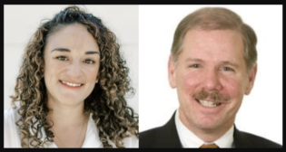 Jeamy Molina, incoming Chief Communications Officer, DART (left); Douglas M. McGarrah, General Counsel, MassDOT, MBTA