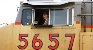 Jim Creel, a third-generation railroader, works out of Bailey Yard in North Platte, Nebraska.