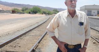 Jake Jacobson is shown at the Copper Basin Railway yard.