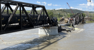 ​View of the accident scene, courtesy of NTSB.