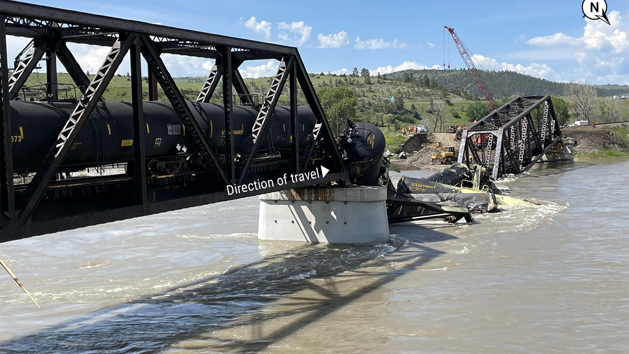 ​View of the accident scene, courtesy of NTSB.