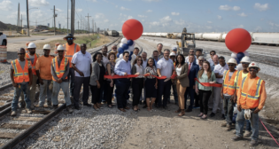 New Orleans Public Belt Railroad on Aug. 23 reported celebrating the completion of its France Road rail yard expansion project. (NOPB Photograph)