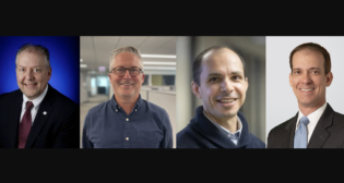 Pictured (left to right): William Thomas (Tom) McMurry Jr., National Transportation Safety Board; Rob Nash, Regional Transportation Authority of Northeastern Illinois; Alejandro Solis, HDR; and Benjamin Allen, Holland & Knight.