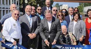 Amtrak on Sept. 21 celebrated the $1.4 million renovation of its Missouri River Runner-served station in Jefferson City. (Amtrak Photograph)