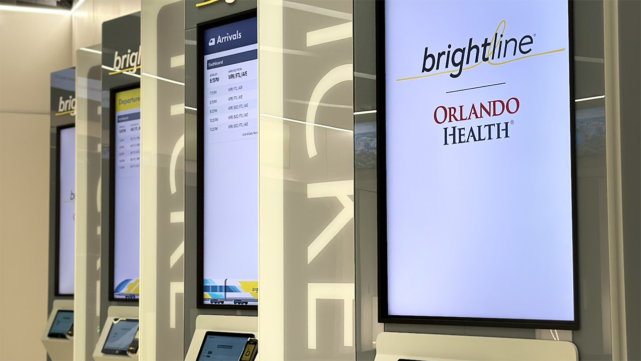 Brightline enters a multi-year agreement with Orlando Health to be the official “health and wellness partner” of Brightline Orlando as well as station naming partner. (Brightline Photograph)