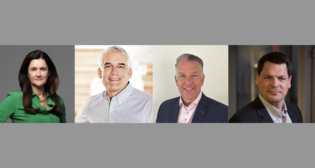 From Left to Right: Kristin Fallon, Chief Marketing Officer, Bentley Systems; Chris Bradshaw, Chief Sustainability Officer, Bentley Systems; Colin Ellam, Chief Executive Officer of Cohesive; and Oliver Conze, Senior Vice President, Bentley Infrastructure Cloud. (Images Courtesy of Bentley Systems)