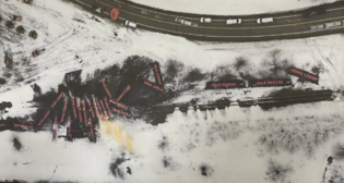 NTSB’s derailment diagram of the BNSF derailment in Minnesota earlier this year. (Courtesy of NTSB)