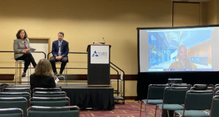 At Railway Interchange 2023, Jack Isselmann, SVP External Affairs at The Greenbrier Companies, and Doretha Smith, Diversity Programming Leader at Norfolk Southern (right) discussed the challenges and opportunities of running a supplier diversity program. Debbie Taylor of Edna A. Rice Executive Recruiters moderated the session.