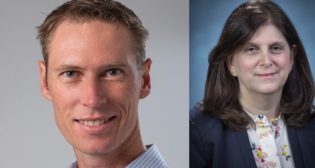 Ross Hartley, International Sales Manager, Miner Enterprises (left); and Amy Fisher, General Counsel, PANYNJ (right).