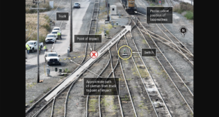​View of the Walbridge (Ohio) Yard accident scene. (Source: CSX)​