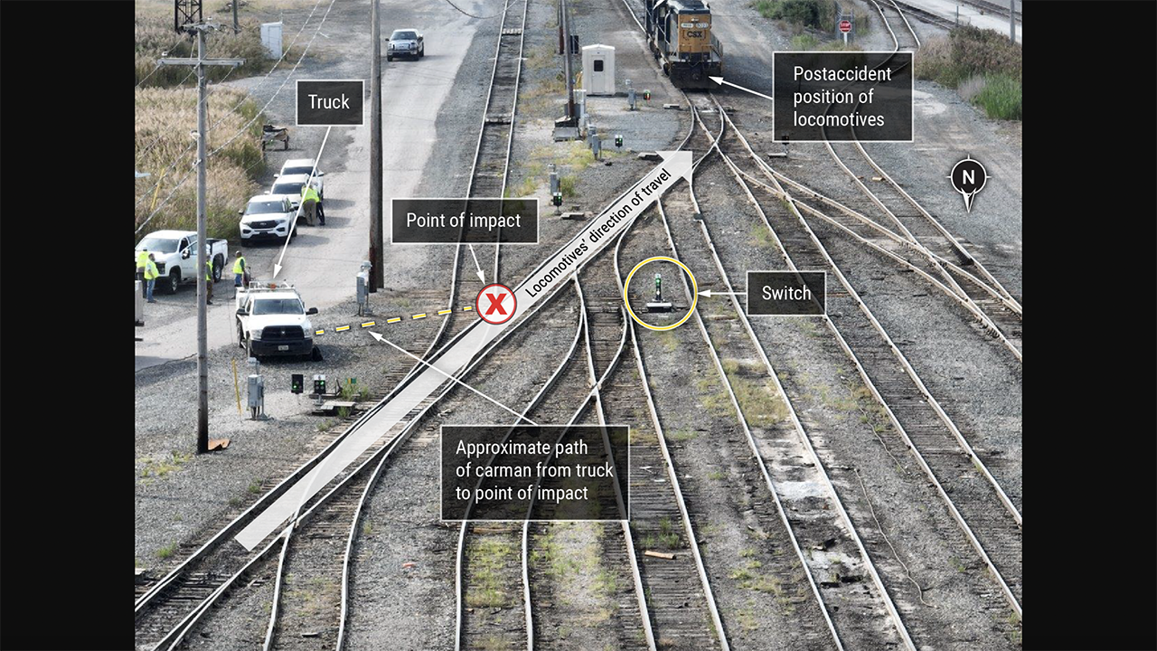 ​View of the Walbridge (Ohio) Yard accident scene. (Source: CSX)​