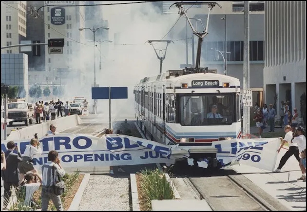 The Blue Line opens, 1990