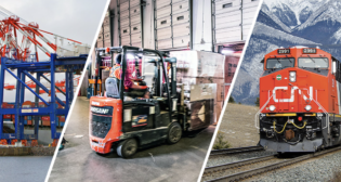 “By combining our expertise, resources, and vision, we are redefining transload solutions and setting new standards for efficiency, sustainability, and customer satisfaction,” said Stephen Burns, Director of Marketing, Domestic Intermodal at CN. (CN Image)