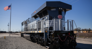 CSX No. 1853 is the eighth in a series of the Class I railroad’s heritage locomotives. (CSX Photograph)