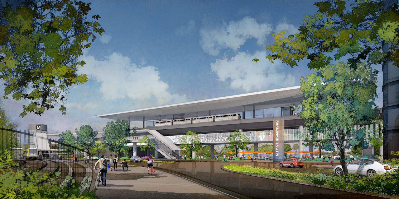 (Inglewood Transit Connector Rendering Courtesy of the City of Inglewood)