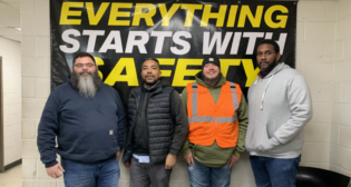 NS started the New Year with a network-wide event “raising awareness around the importance of working safely and maintaining a safe work environment.” Pictured: NS railroaders from Whitaker Yard in Austell, Ga. (NS Photograph)