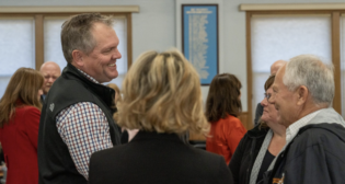 “I said from the beginning that Norfolk Southern would be here for the long haul and we will be here to see this community through,” NS CEO Alan Shaw told attendees of a Nov. 30 economic development roundtable discussion in East Palestine, Ohio. (NS Photograph)