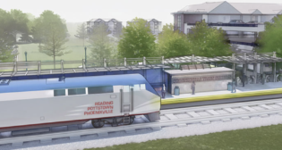 SRPRA has selected AECOM to develop a plan to restore intercity passenger rail service from Reading to Philadelphia, Pa. (SRPRA Rendering)