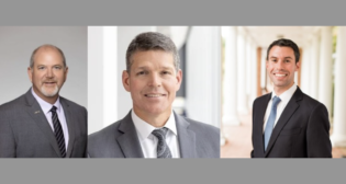 From Left to Right: Stephen Knobbe, Northwest Division President, HNTB; John Henderson, CEO, HDR; and Chris Sacks, Vice President of Corporate Development, Lochner.