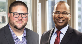 CN’s Vice President, Transportation Southern Region Nicholas Clark (left) and Vice President, Multimodal Girish Nair.