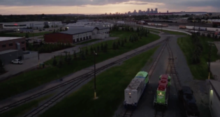“Our hydrogen locomotives, 1001 & 1002, are in regular service in Calgary, marking a significant milestone for the program,” CPKC reported via social media on Jan. 16. (Screengrab Courtesy of CPKC)