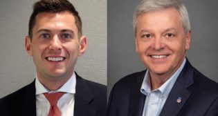 Andrew Brady (left) will succeed Printz Bolin (right) as UP's Vice President-External Relations.