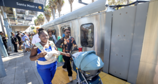 LACMTA’s monthly bus and rail ridership is now at 79% of its 2019 pre-pandemic level, with average weekend and average weekday ridership at 92% and 78% and of pre-pandemic (October 2019) levels, respectively. (LACMTA Photograph)