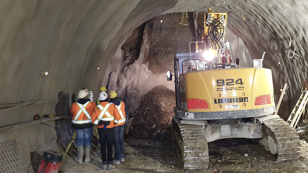 This photograph from another Metrolinx project shows the tunneling method that will be used on the eastern underground portion of the Eglinton Crosstown West Extension. (Caption and Photograph Courtesy of Metrolinx)