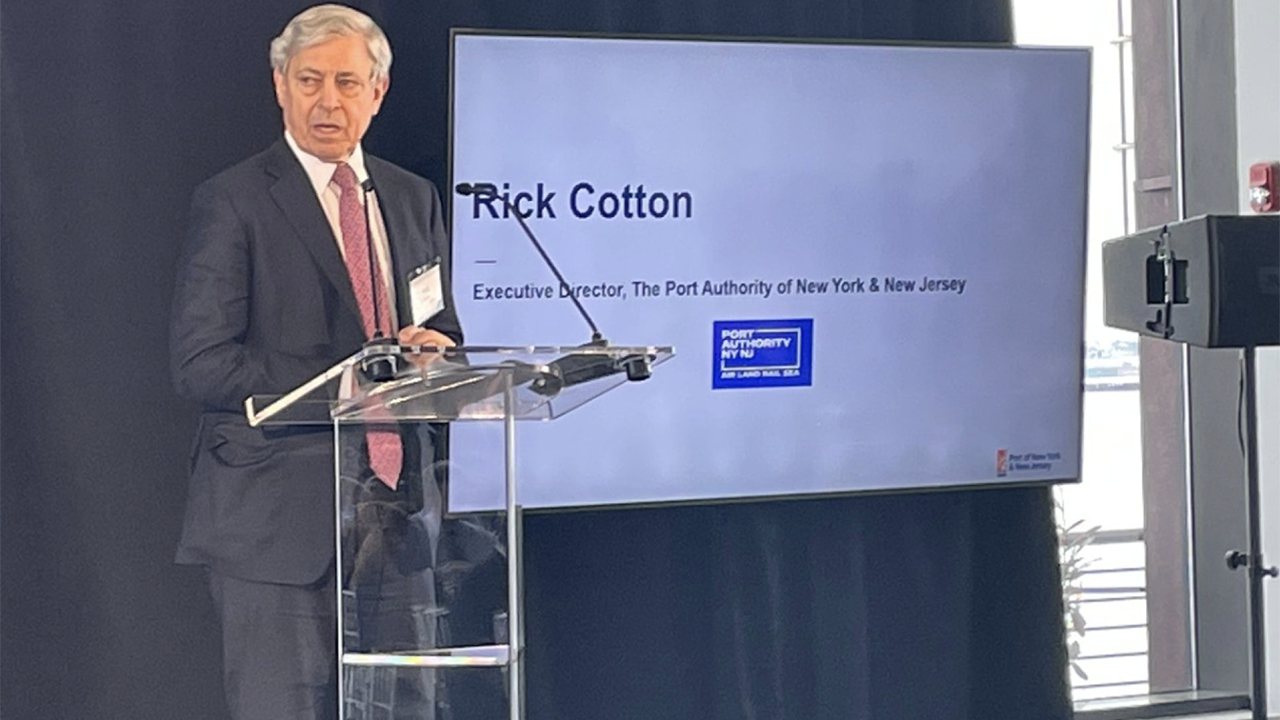 Port Authority Executive Director Rick Cotton addresses the 2024 State of the Port. (Caption and Photograph Courtesy of PANY/NJ)