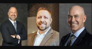 Pictured, left to right: Jonathan Daniels, Maryland Department of Transportation Maryland Port Administration; Adam Mercer, HDR; and Ed Elkins, Norfolk Southern.