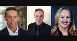 Pictured, Left to Right: Paulo Faria, Design Director for Transportation Architecture, HDR; Martin Ellwood, Senior Project Director, HNTB; and Hayes Morrison, Undersecretary, MassDOT.