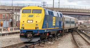 Pictured: Metro-North Railroad’s “Penn Central” heritage locomotive’s inaugural run. (MTA Metro-North Railroad Photograph)