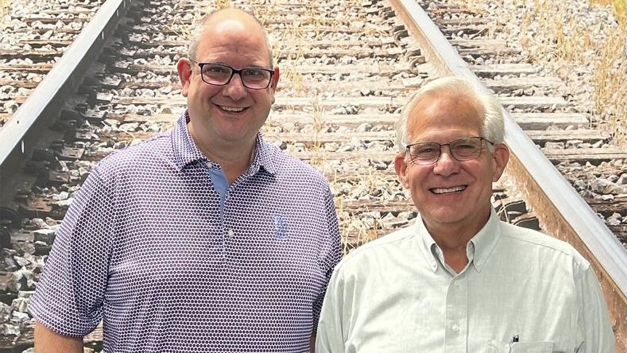 Pictured: Dan Marks (left), CEO of Bohr Electronics, and Stephen Smith, Founder and President of Central Railway Manufacturing. During the transition of CRM’s assets to Bohr Electronics, Smith will serve as a consultant.
