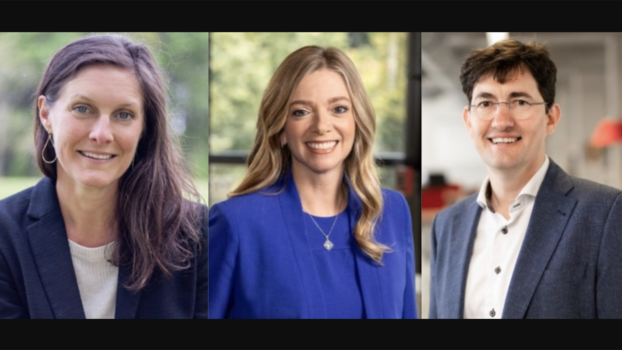 Betsy Talton-Buck (left), incoming Vice President and Chief Communications Officer, NS; Angie Kolar (center), incoming Vice President and Chief Compliance Officer, NS; and Robin Pol, Managing Director, Trifleet, a GATX Company.