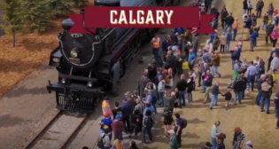 CPKC held its Final Spike Steam Tour kick-off event on April 24 at its headquarters in Calgary. (Screenshot of CPKC Video)