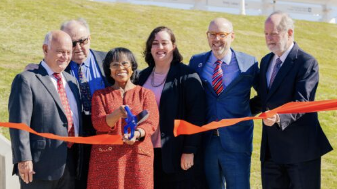 Trinity Metro was joined by representatives of the Federal Transit Administration, Tarrant County Commissioners Court, Fort Worth City Council and other leaders and stakeholders across North Texas to open the Trinity Lakes Station for Trinity Railway Express. Trinity Metro President and CEO Richard Andreski (second from left) was in attendance. (Trinity Metro Photograph)